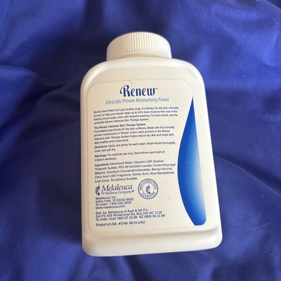 Melaleuca Renew Moisturizing Hand Wash New Sealed 8 OZ - Picture 2 of 2
